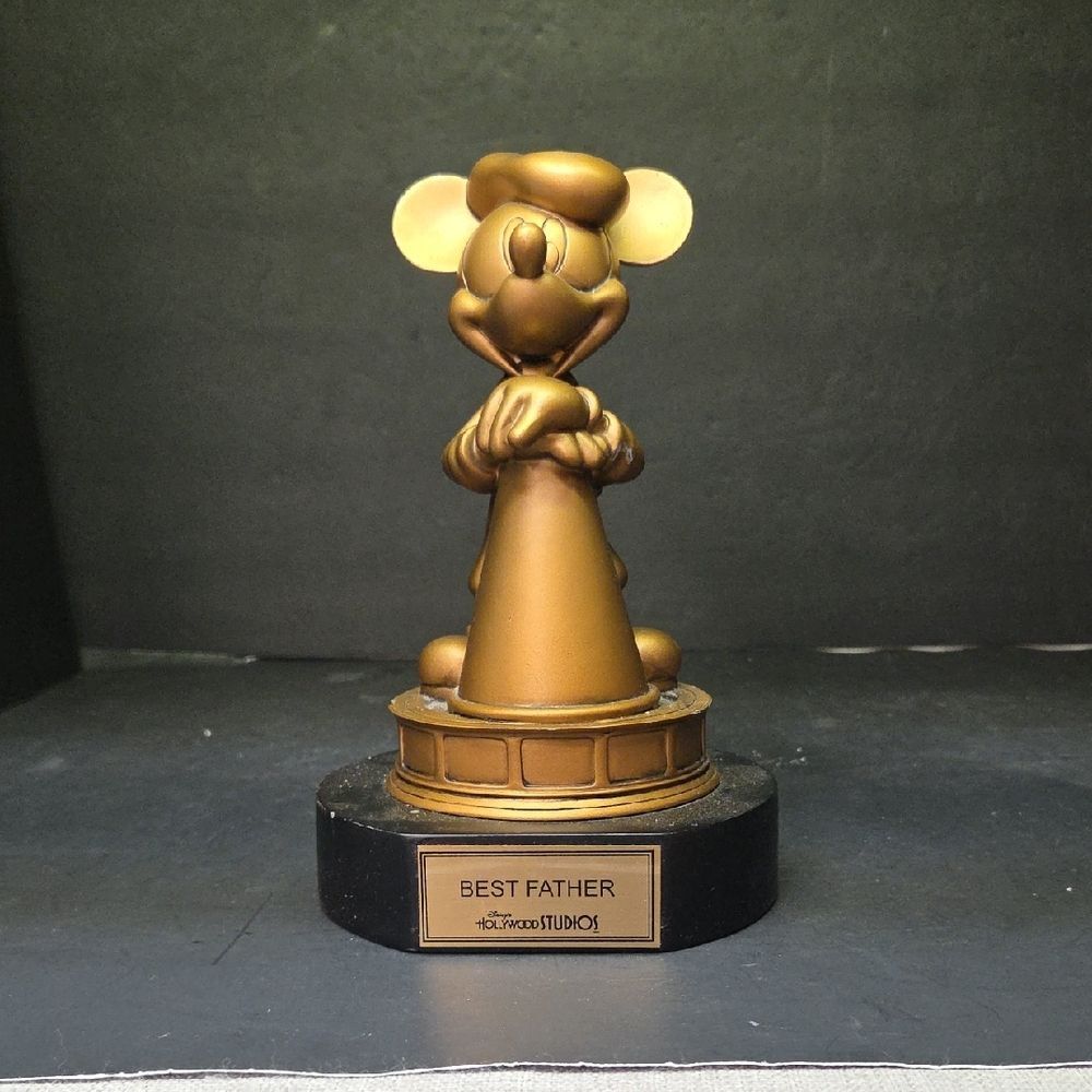 "Best Father" Disney Hollywood Studios Mickey Mouse Director Golden Award Trophy